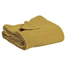 Copripiumino Maïa In Cotone 100% - Texture Nido D'Ape - Misura 240 X 260 Cm - Colore Badiane