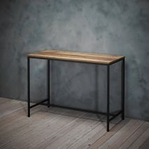Hoxton Desk – Industrial Chic Design – Black Metal Legs – Oak Effect Top – Ideal for Home Office