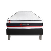 SOMNESS Matratzen-Set 90x190 cm – 19 cm Dicke – 100% Polyurethanschaum – Mikroperforierter Bezug – 12 Latten aus Pappelholz