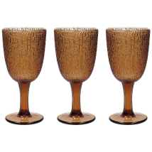 Davor Bernsteinglaskelche 3er-Set 250cc spülmaschinenfest Höhe 17cm Außendurchmesser 8cm