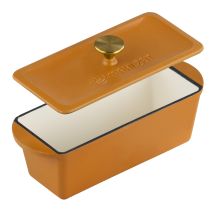 Gusseisen Bräter Mit Deckel Emailliert, 3 Liter, Sunny Orange, Schmortopf, Bratentopf - Mahlzeit