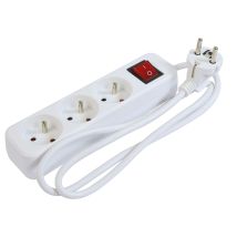Gefotech - Ciabatta Multipresa, 3 Posti 16a+t Con Interruttore E Cavo Da 1 M