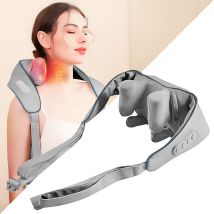 Nacken- Und Schultermassagegerät – Shiatsu, 5d-handmassage, 6 Massageköpfe, 3 Modi Und 3 Geschwindigkeitsstufen. Kabellos, Usb-c-ladeanschluss.