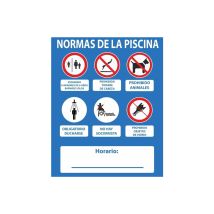 Panneau Normes Piscine Pvc 0.4mm 500x400mm Normaluz Nmz