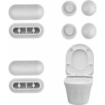4 Pcs Carivent Plastic Toilet Seat Pad,with 4 Toilet Lid Spacers Heavy Duty Toilet Seat Bumpers Toilet Seat Buffer Anti-shock For Toilet Lid Cover