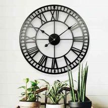 Orologio Da Giardino Resistente Alle Intemperie - Retro - Numeri Romani - Vintage - Semplice - Arte Del Ferro - Orologio Da Esterno - A Batteria - 