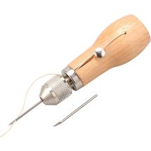 Kit di strumenti per cucire la pelle – 1 utensile, 2 aghi, 1 filo cerato – MSBD