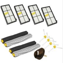 Kit De Repuesto Para Irobot Roomba 800 (870, 880 Y 980): Volante, Cepillo Extractor, 4 Filtros Hepa Y Cepillo Lateral.