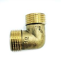Ravani – Gomito in ottone 1/2" maschio/femmina – 1/2” M x M, +100°C, 1,0 MPa – Raccordi in ottone