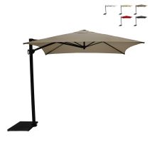 Sombrilla Lateral Cuadrada 250x250 Para Jardín Protección Uv50+ Trend - Marrón