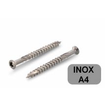 100 Vis Terrasse Inox A4 Tête Réduite Torx Tx25 Autoforeuse 5 X 60 Mm