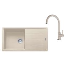 Franke - Set - Set Da Cucina G280sa, Lavello In Fragranite Bfg 611 E Miscelatore Fc 6018.082, Sahara 114.0700.813