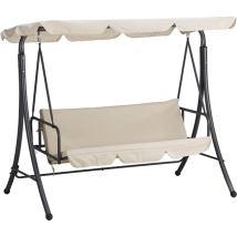 Garten Freund Bett Rocker Bali Stahl 190x120x165h Cm Beige Abdeckung