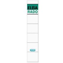 Elba - Ordnerrückenetikett Schmal/kurz 34 X 190 Mm (b X H) Selbstklebend Ohne Griffloch Weiß 10 Etik./pack.