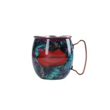 Mikasa X Sarah Arnett Moscow Mule Mug, Tazza Da Cocktail In Acciaio Inox, 450 Ml, Tazza A Doppia Parete De Con Labbra Stampate Per Intrattenimenti E 