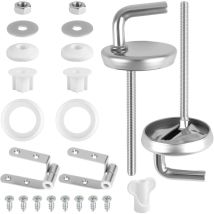 2 Fixation Cuvette Charniere Wc Universel, Charniere Abattant, Kit De Fixation Abattant Wc Universel Acier Pour Fixer Sièges, Accessoires En 