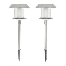 Xanlite – Set di 2 Fari Solari LED – 8 LED Bianchi e 2 RGB – Autonomia 8 Ore – Illuminazione Esterno