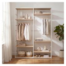 Kleiderständer Holz Metall Weiß 120x180cm Regale Scala