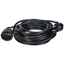 Unitec - Schuko - Prolunga H05vv-f3g1,5mm², Ip 20, 10 M, Colore: Nero