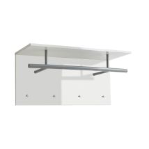 Fmd Moebel - Appendiabiti, Legno, Bianco Lucido, 35 X 72 X 29.3 Cm