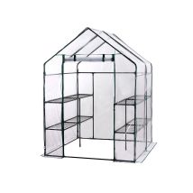 Gardiun - Invernadero Pvc Doble Leaf 143x143x195 Cm 4 Estantes Dobles