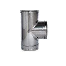 Raccordo A T 90° Monoparete In Acciaio Inox 100 Mm