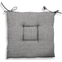 I Giardini Del Re - Cuscino Per Sedie Creta 60% Poliestere 40% Cotone Doppia Imbottitura 40x40x5 Cm Grigio Da Giardino Esterno