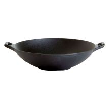 Gusseisenkuss Gusseisenwok Mit 2 Griffen Ø 25 Cm Gusspfanne Gusseisen Wok