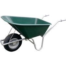 Carretilla de jardín 100 litros – Rueda de poliuretano – Ideal para transporte de materiales en obras y jardinería
