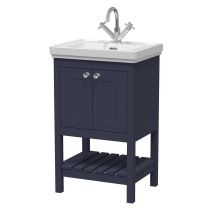 Park Lane - 500mm Bathroom Vanity Unit Wash Basin Sink Cabinet Furniture Blue Traditional - Blue
