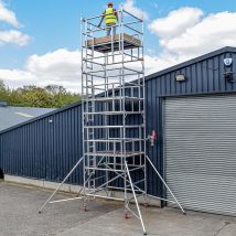 Agr Industrial Scaffold Tower - Double Width 1.8m Long (6' X 4') - 4.7m (15'5) Working Height"