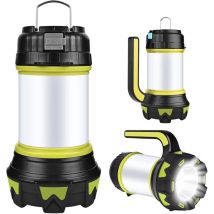 Lanterna Da Campeggio, Luce Led Ricaricabile Tramite Usb, Dimmerabile, Impermeabile Ip65, Torcia Da Campeggio Multifunzionale, Power Bank Portatile 