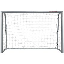 Sportnow Rete Calcio 180x120x60 Cm Grigia In Pe E Metallo Con Viti E Picchetti