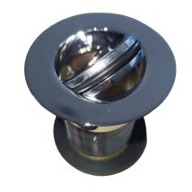Keyplumb - Bathroom Swivel Flip Top Basin Sink Metal Slotted Flip Waste Chrome