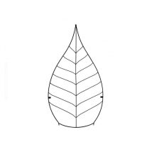 Garden Pride – Wall-Mounted Leaf Trellis – 130cm Tall – Dark Green Plastic-Coated Steel – Ideal for Climbing Plants