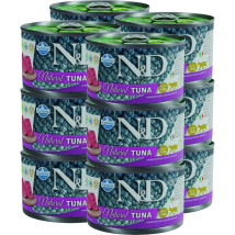 Thunfisch Nassfutter für Katzen 12 x 140 g – 100 % natürliche Zutaten – glutenfrei – proteinreich – fettarm – für alle Rassen