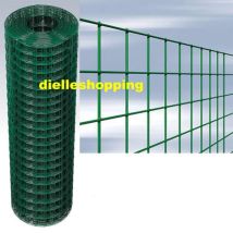 Rotolo 25 Mt Rete Per Recinzione Metallica Plastificata Maglia 5x7,5cm 1 Mt