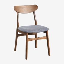 Sklum - Pack De 2 Sillas De Comedor En Tela Y Madera Cloda