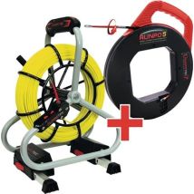 RUNPOTEC – Set profesional varilla fibra de vidrio Tape-L 30 m – Diámetro 4.5 mm – Carga tracción 1300 kg