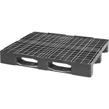Palet desechable para cargas pesadas – 10 unidades – 1200 x 1000 x 160 mm – Plástico reciclado – Carga estática 5000 kg