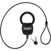 Eufab – Lucchetto a cavo a codice 285mm – Sicurezza per biciclette, e-bike, Pedelec, e-scooter – Cavo in acciaio intrecciato – 2 chiavi incluse