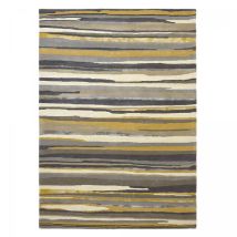 Tapis Salon Et Chambre En Laine 140x200 Gris Et Taupe Fait À La Main