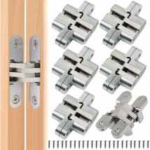 Nvees - Stück Faltbare, Versteckte Scharnier-kreuzscharniere, Unsichtbarer Scharnierverschluss, Gewölbte Schrankscharniere, Möbeltür-ecke, Gefalteter 