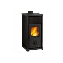Stufa A Legna – Tea Finitura Nera 42×42 h83 cm 7,0 kw – La nordica