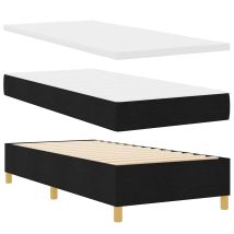 Cama Tipo Box Spring Con Colchón Negro 90 X 200 Cm Tela Vidaxl