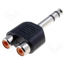 Adaptador Jack 6,3 Macho Stereo A 2 Rca Hembra E-ac25