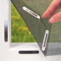 Mosquitera Para Ventana Con Innovadora Fijación Magnética Mosquitera De Hasta 150 X 130 Cm Recortable Individualmente, Sin Necesidad De Taladrar Ni 