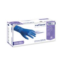 R98 Chlorierte, Puderfreie Latexhandschuhe 18,5gr Kat.3 Blau 50 Stück Xl - Reflexx