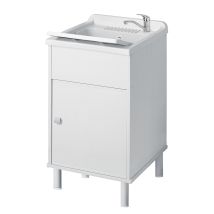 Negrari - Waschbecken Mit Schrank Aus Pvc Weiss 50x45 Cm Mod. Garden