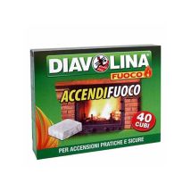 Diavolina - Cubi Encendedores Para Chimeneas Y Parrillas 40 Unidades